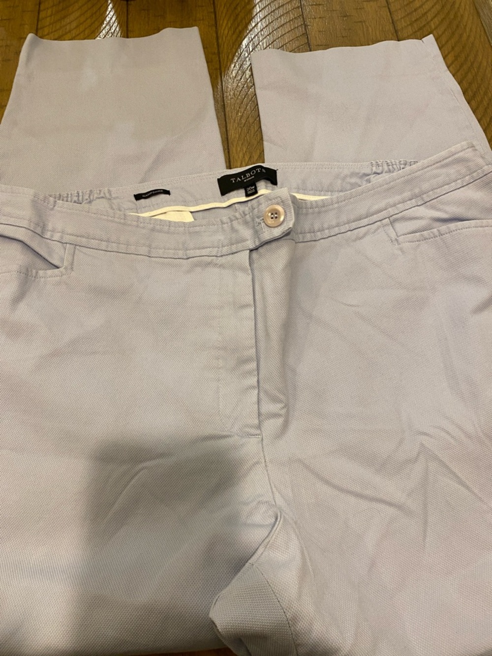 Talbots Pale Blue Cropped Trousers size 20 great spring pants!